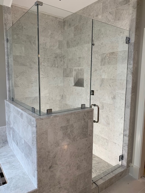 Corner Frameless Glass Shower Ec=nclosure